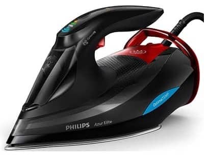 Plancha de vapor Philips Azur Elite GC5037-80 (3000 W, golpe de vapor de 260 g, OptimalTEMP, liberación inteligente de cálculo rápido, modo DynamiQ) negra