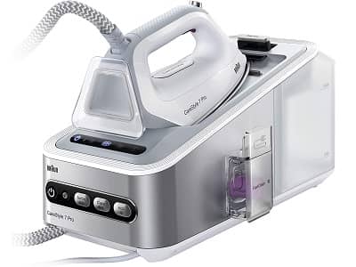 Centro de Planchado (2400W. 125g/min, golpe de vapor 500g/min, suela bidireccional Eloxal 3D Plus, Tecnologia iCare, sistema FastClean,