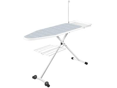 Polti FPAS0001 Convencional - Tabla de planchar con reposa-caldera y rejilla para la ropa