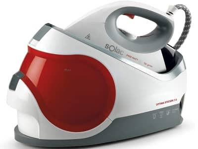 Solac Optima Station 7,4 Centro de Planchado, 2400 W, Cerámica, Blanco