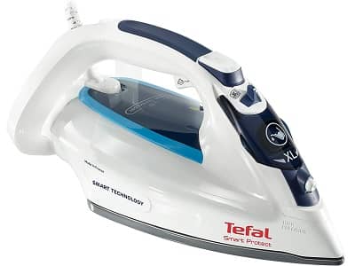 Tefal Smart Protect FV4980E0 - Plancha de vapor con tecnología inteligente para salida de vapor sin riesgo de quemaduras